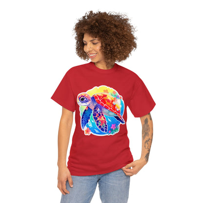 Iconic Silhouette Baby Loggerhead SeaTurtle Unisex Cotton Tee