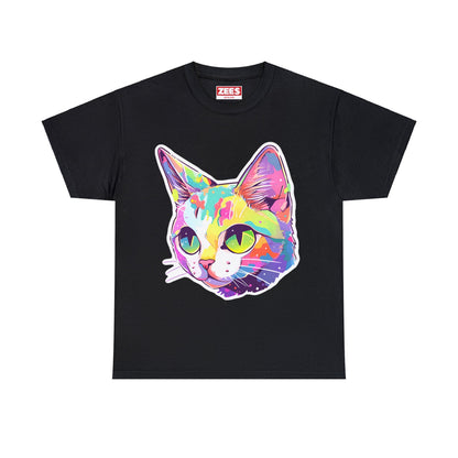 Short-haired Pastel Cat Unisex Cotton Tee