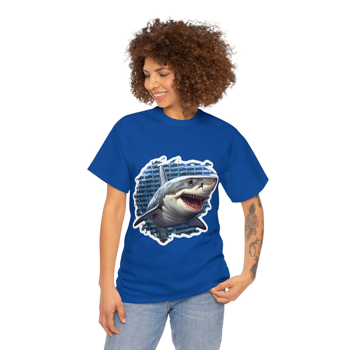 Shark Shark Shark Unisex Heavy Cotton Tee