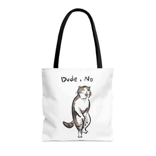 Funny Cat Meme Dude No Tote Bag (AOP)