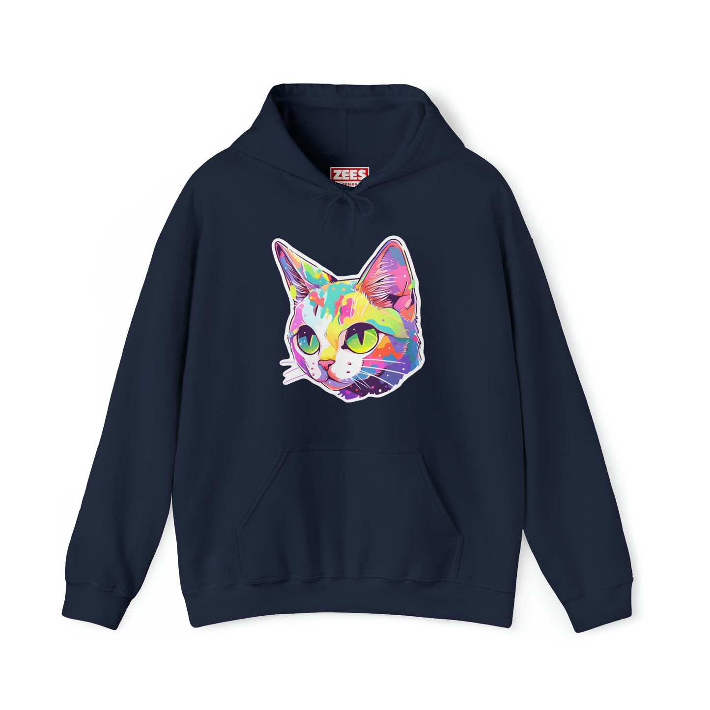 Short-haired Pastel Cat Unisex Hooded Sweatshirt