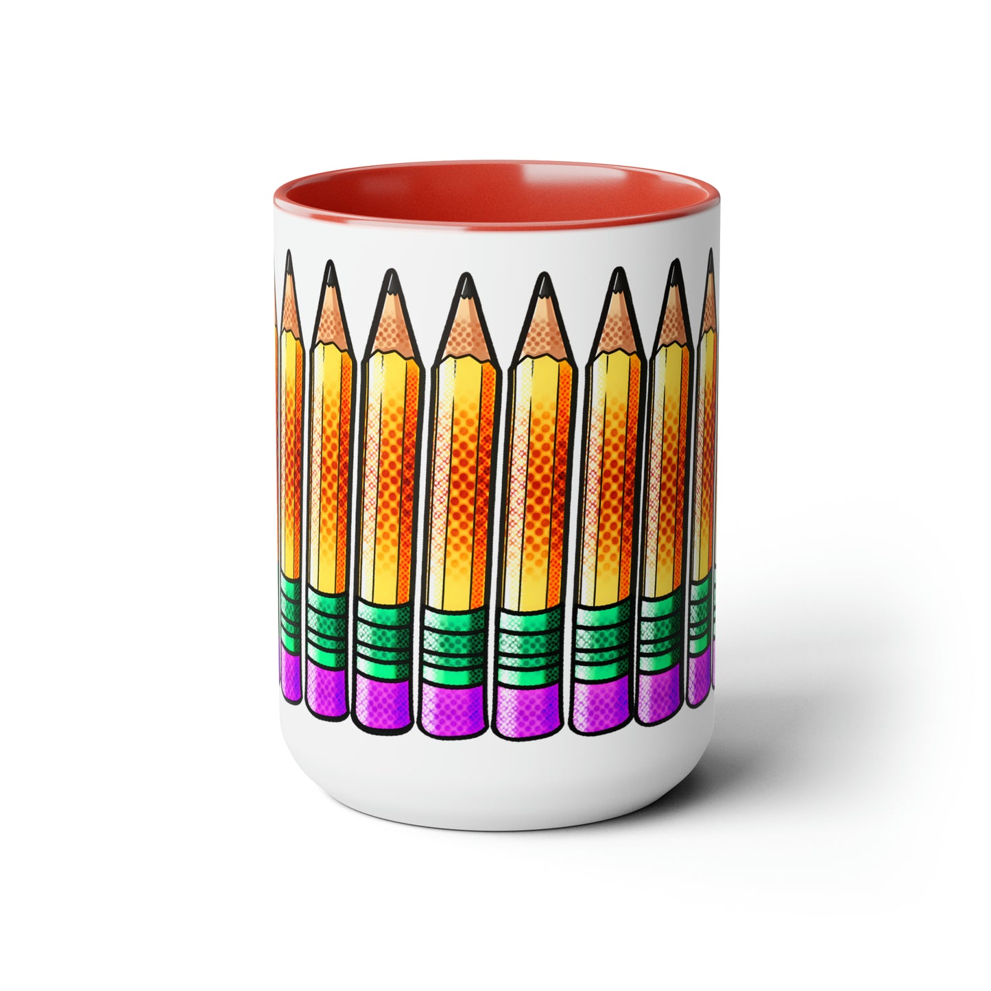 Comic Art Pencils Two-Tone 15 oz Mega-Mug