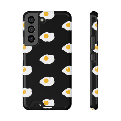 Fried Egg Pattern Phone Case With Card Holder