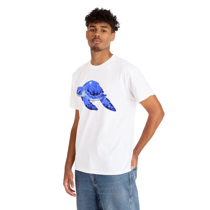 Very Azure Blue SeaTurtle Unisex Cotton Tee