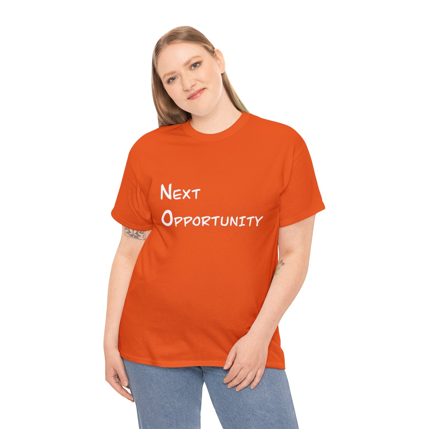 Next Opportunity Simple Text Design Unisex Cotton Tee