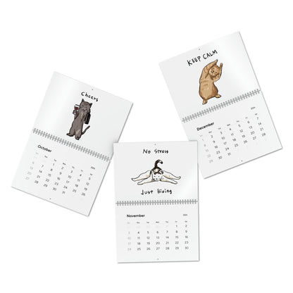 Funny Cat Meme Standard Wall Calendar (2024)
