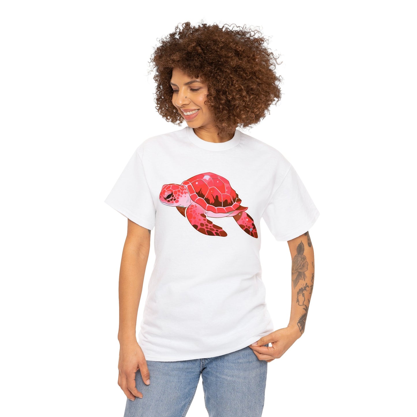 Very Red SeaTurtle Unisex Cotton Tee