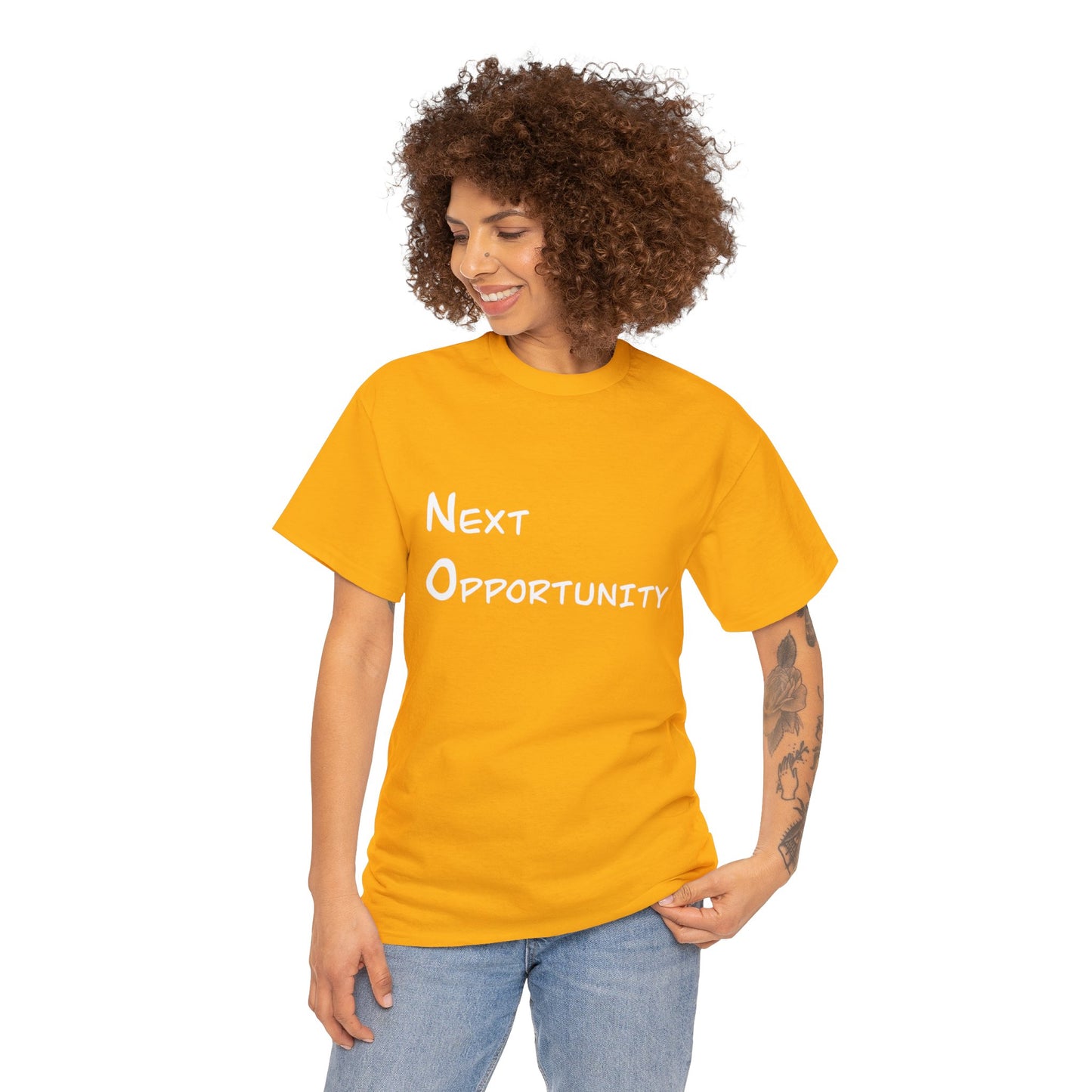 Next Opportunity Simple Text Design Unisex Cotton Tee