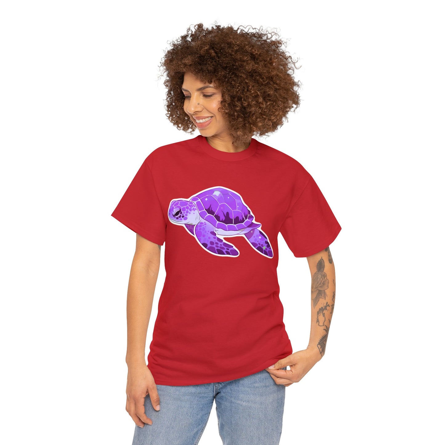 Very Violet Purple SeaTurtle Unisex Cotton Tee