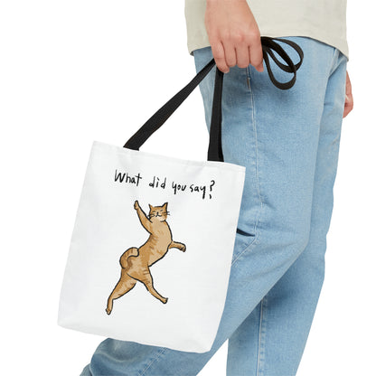 Funny Cat Meme What did you say Tote Bag (AOP)