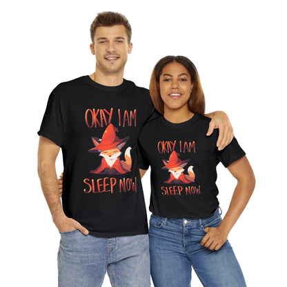 Okay I Am Sleep Now Cute Fox Wizard Unisex Cotton Shirt