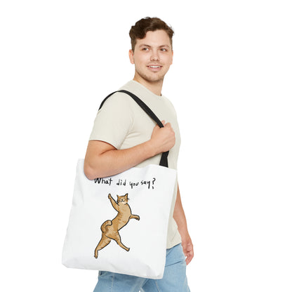 Funny Cat Meme What did you say Tote Bag (AOP)