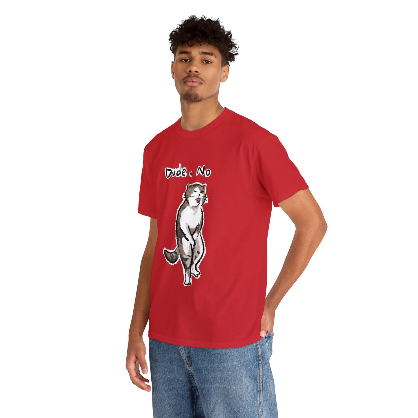 Funny Cat Meme Dude, No Unisex Heavy Tee