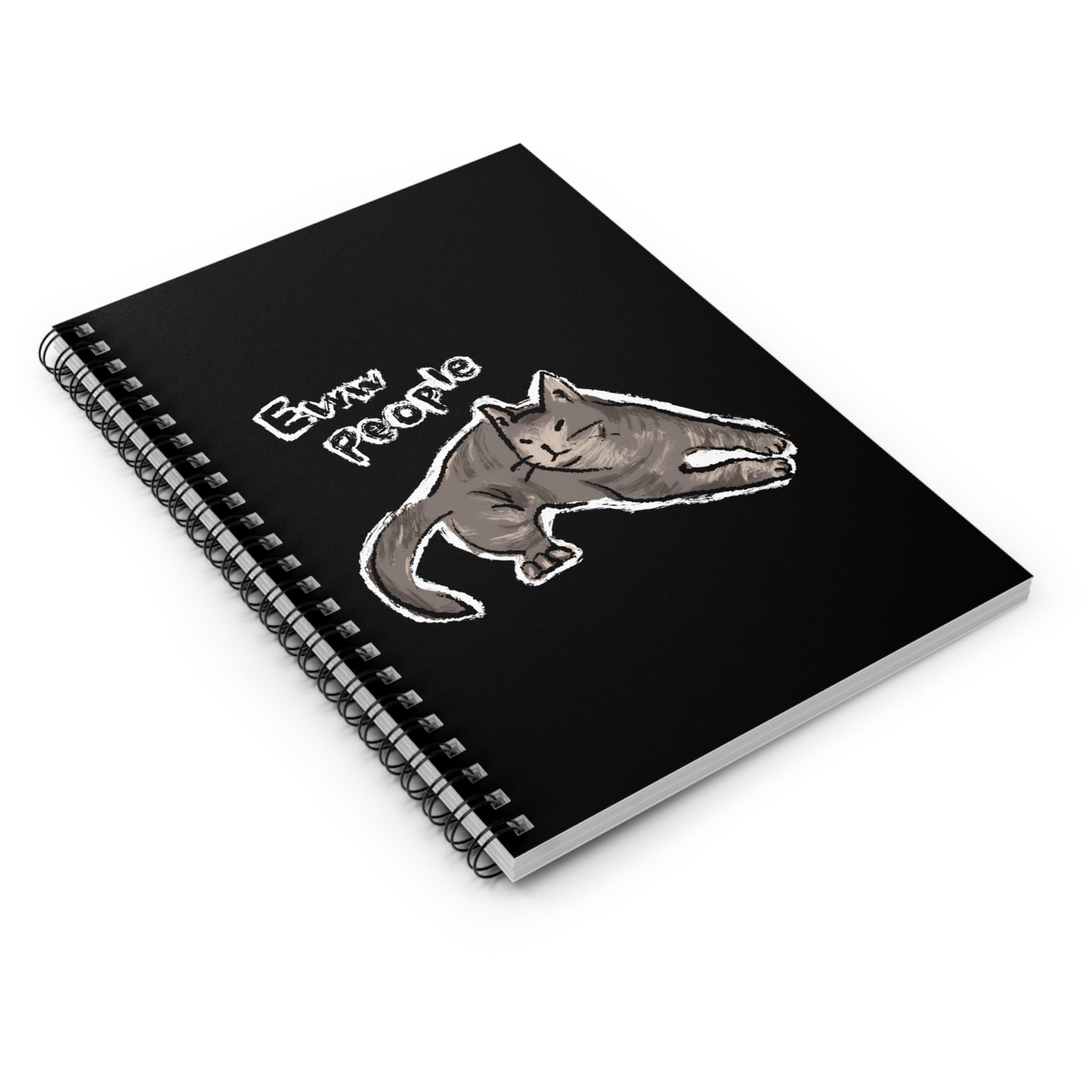 Funny Cat Meme Eww People Spiral Notebook - Ruled Line